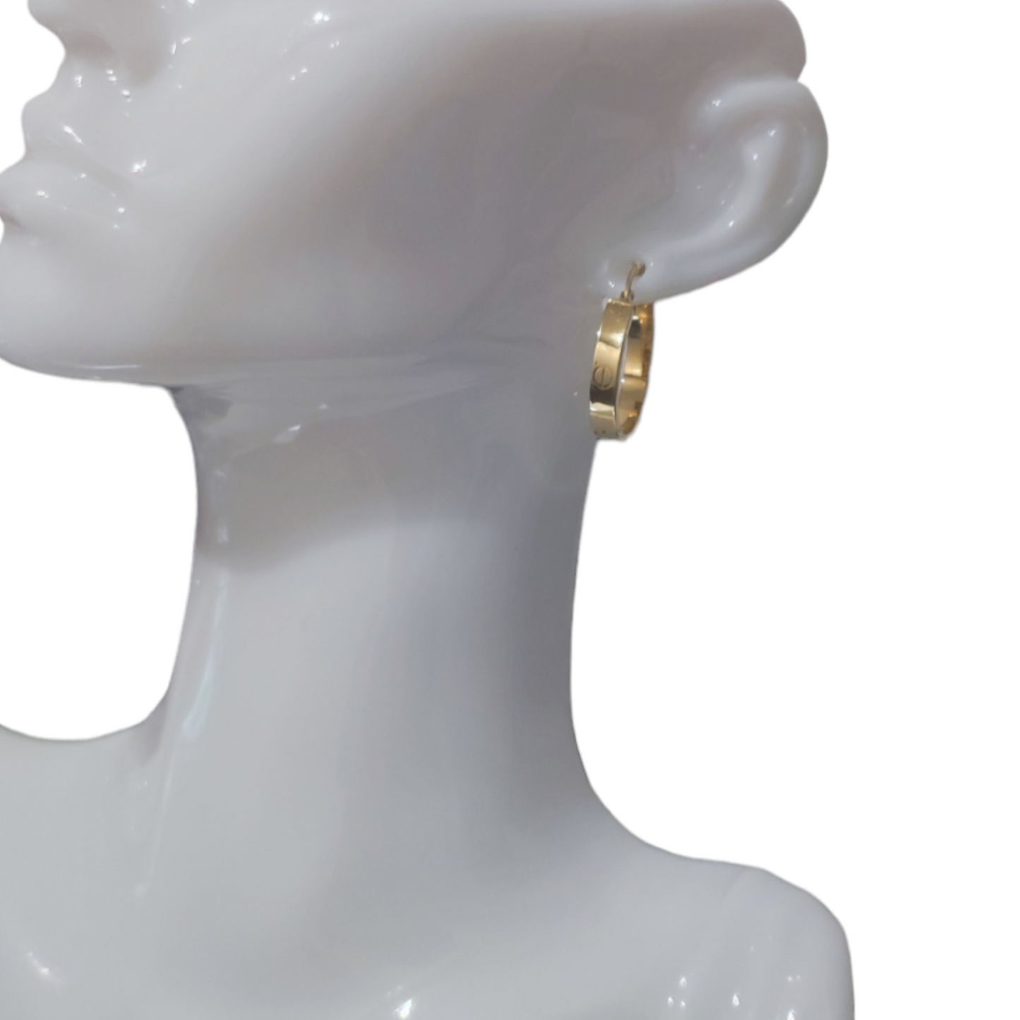 18K 750 Gold Hoop Earrings