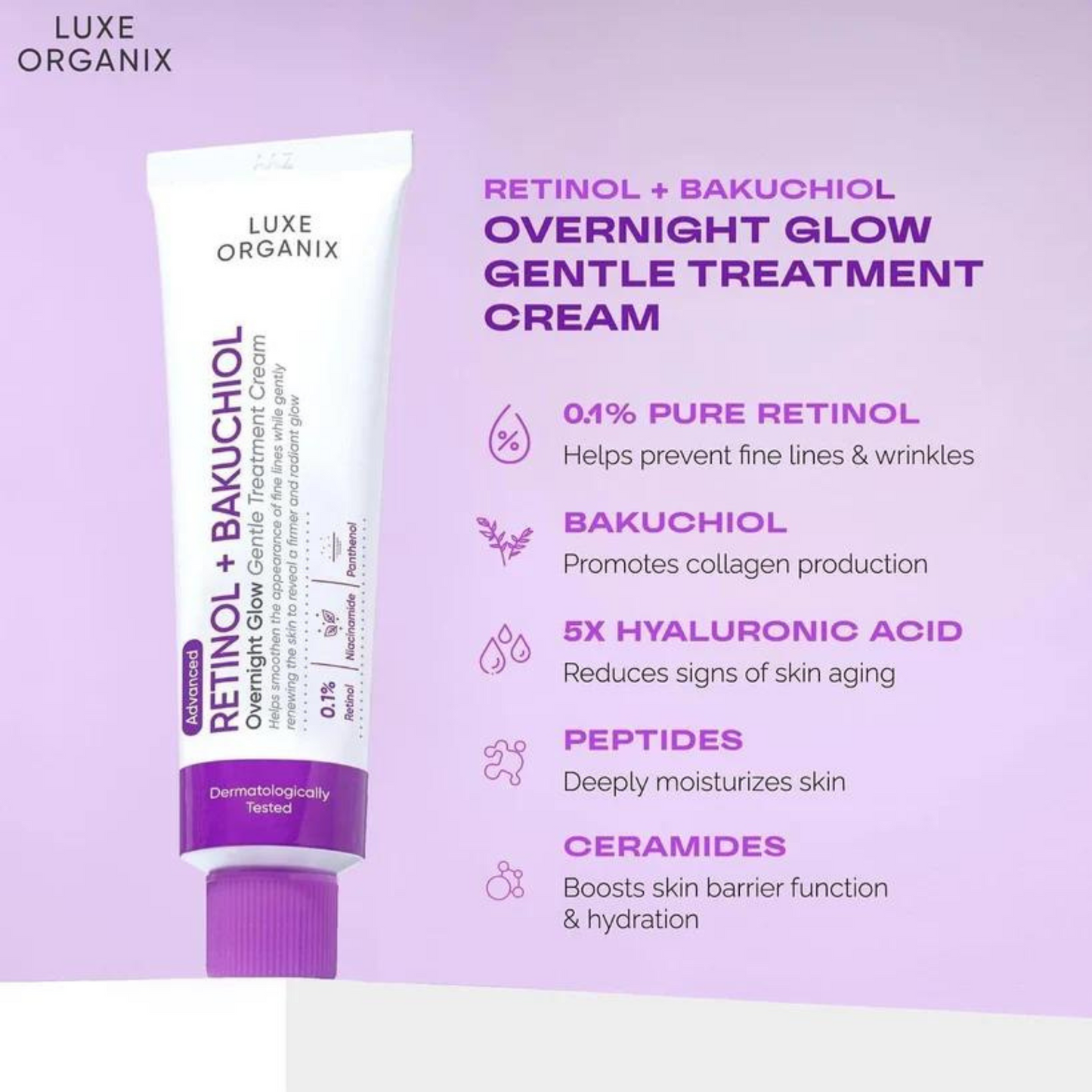 Luxe Organix Advanced RETINOL + BAKUCHIOL Cream