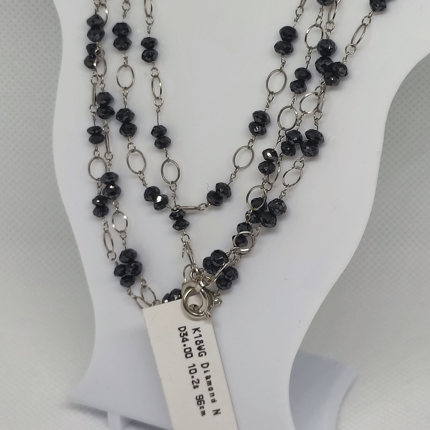 34ct Black Diamond Necklace