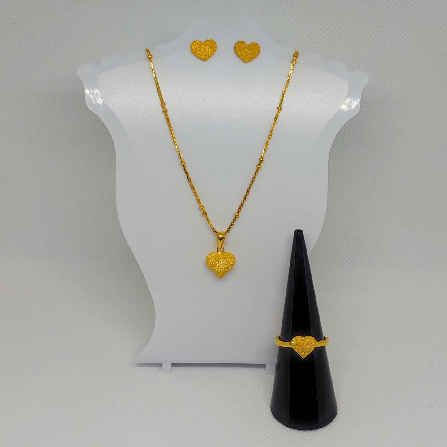 24k/999.9 Gold Heart Set Jewelry