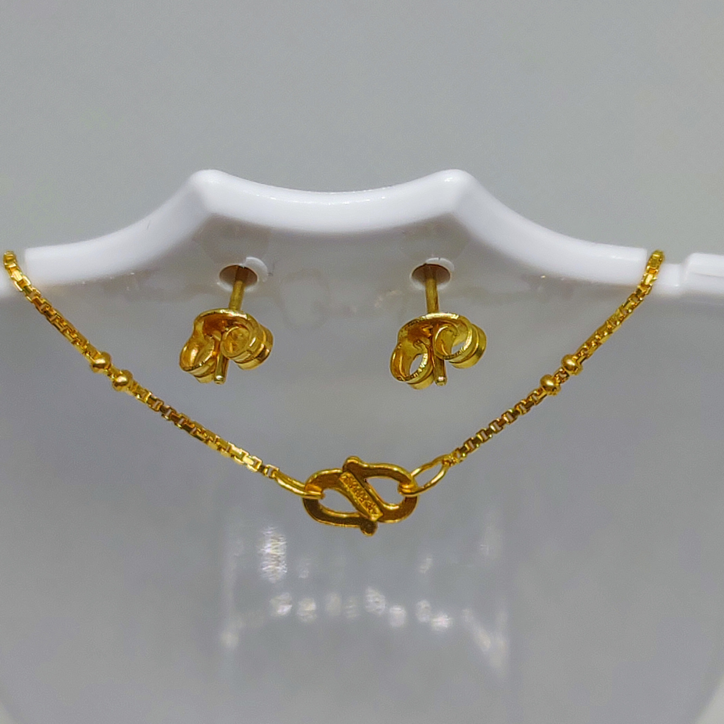 24k/999.9 Gold Heart Set Jewelry