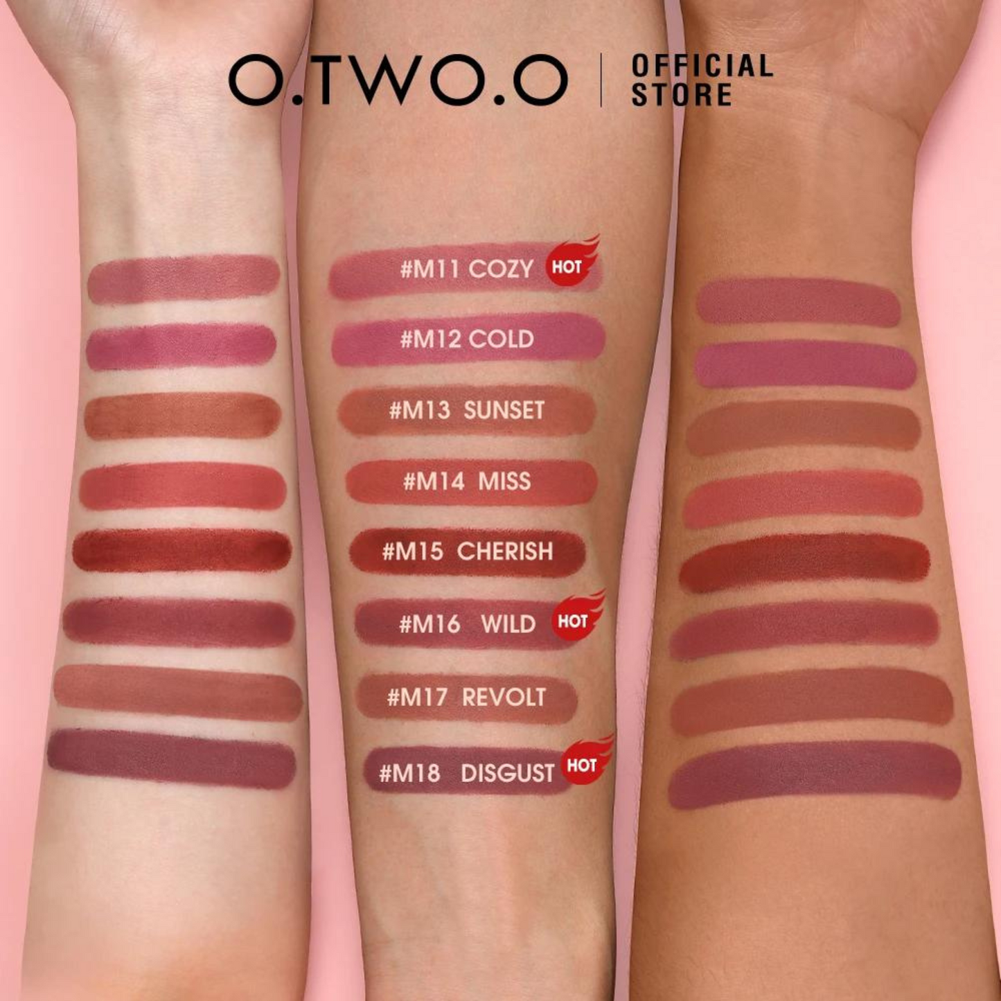 O.TWO.O Matte Waterproof Lipstick