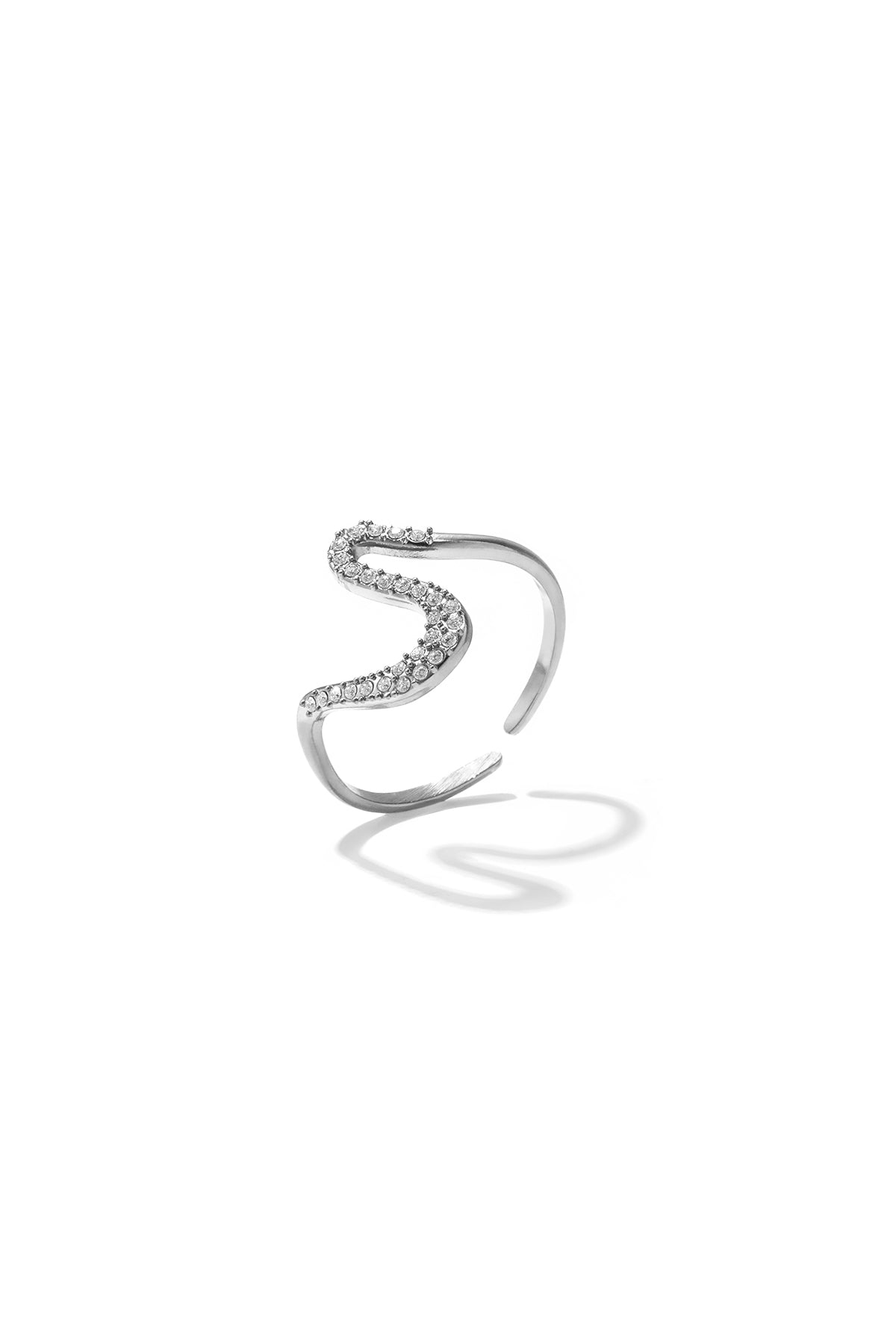 Elegant Adjustable Rhinestone Statement Ring