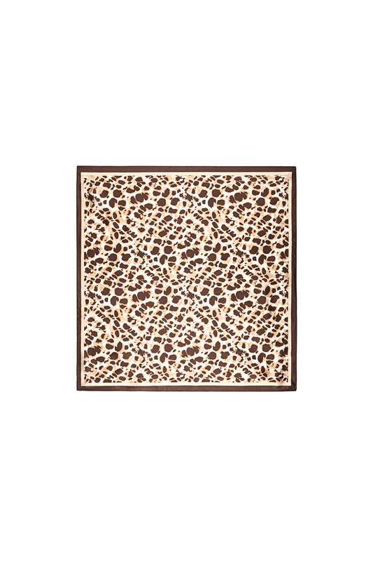 Elegant Brown Summer Scarf for Women - Animal Print