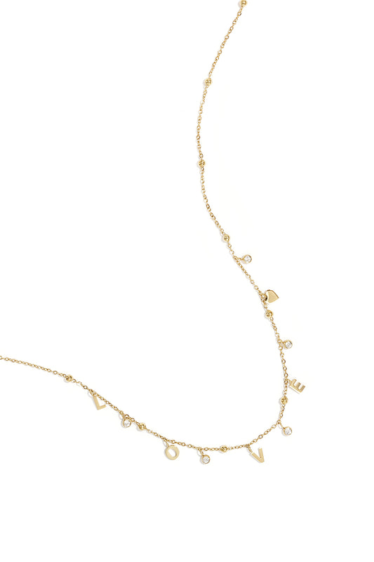 Elegant Gold Color Zircon Pendant Necklace for Daily Wear