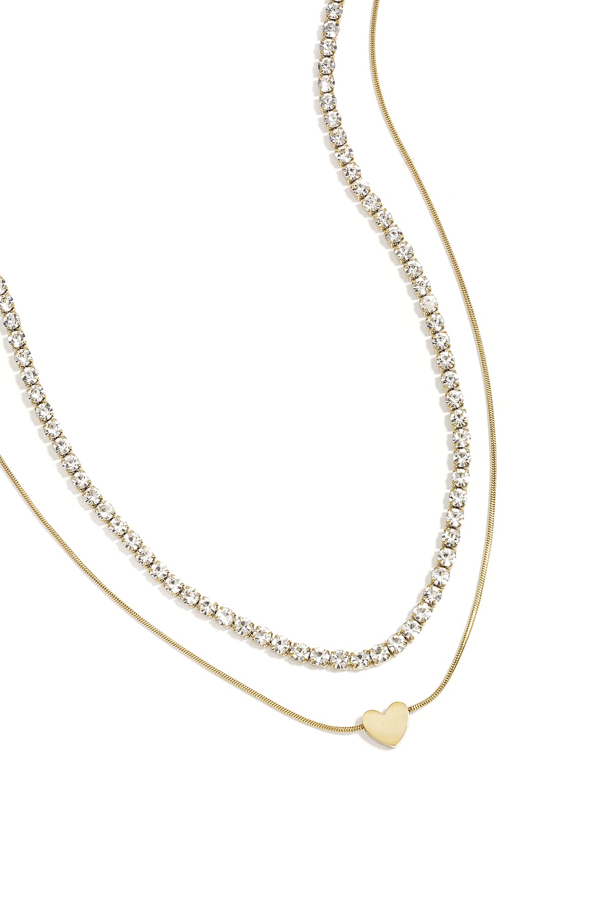 Elegant Gold Layered Heart Necklace for Daily Wear