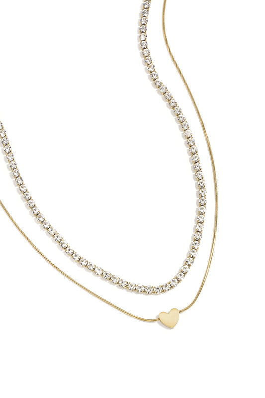 Elegant Gold Layered Heart Necklace for Daily Wear