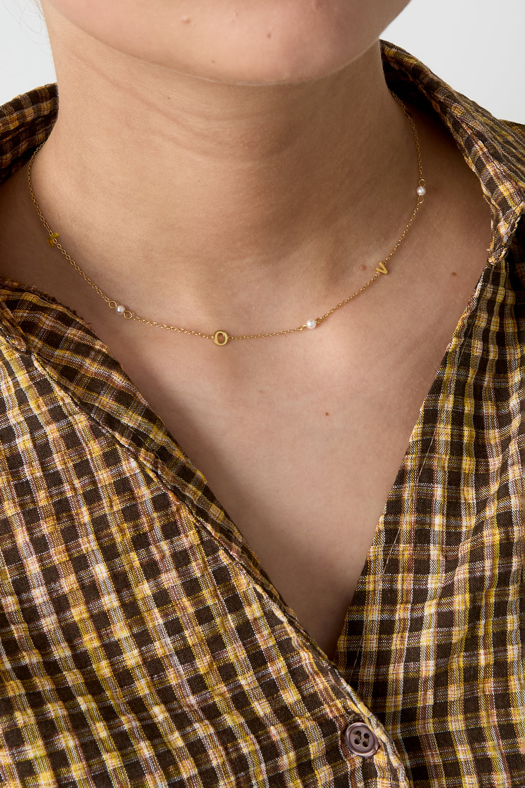 Elegant Gold Zircon Chain Necklace for Women