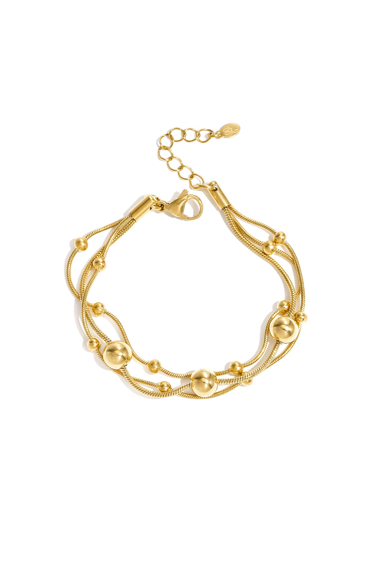 Elegant Multi-Layered Chain Bracelet - Silver & Gold