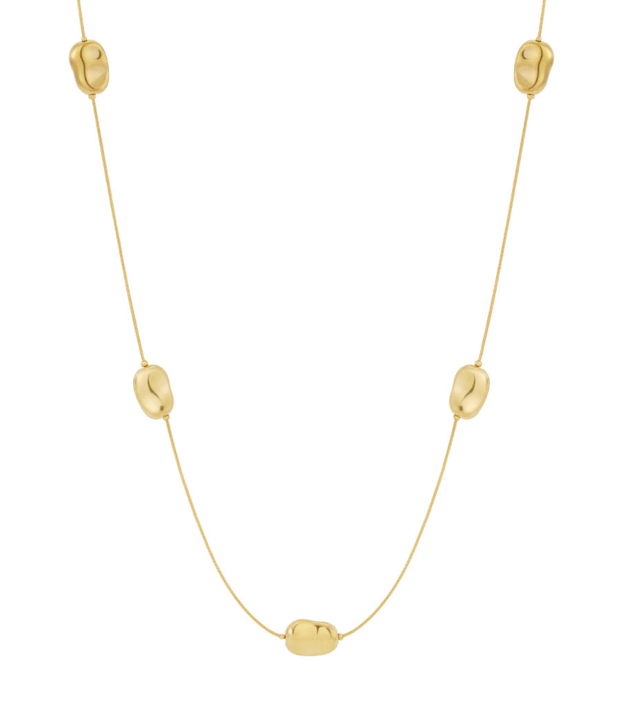 Elegant 70cm+ Gold Stainless Steel Long Necklace