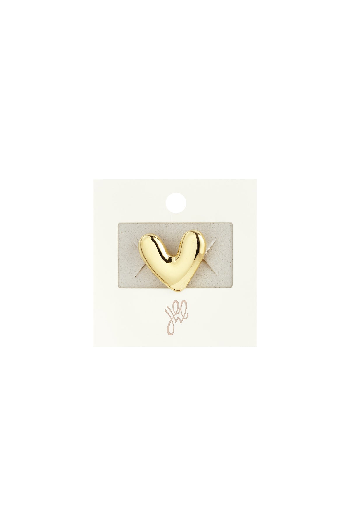 Elegant Adjustable Heart Statement Ring in Silver & Gold