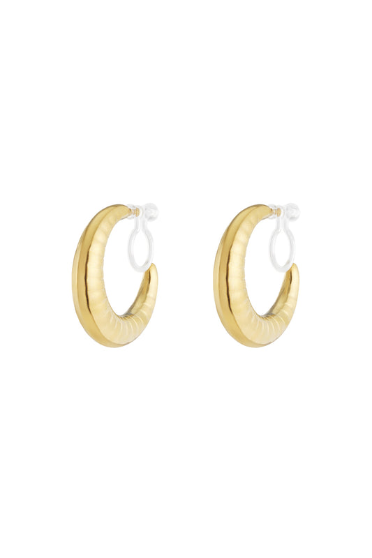 Stylish 14K Gold Plated Clip-On Earrings for Everyday Wear