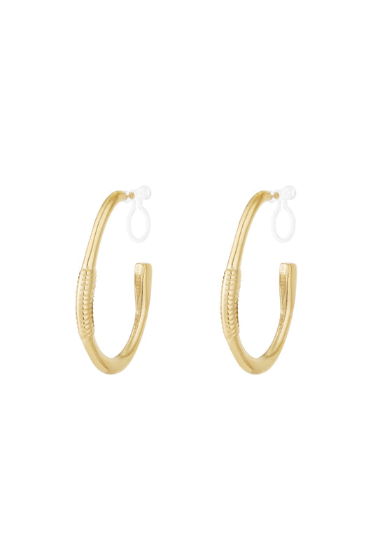 Stylish 14K Gold Plated Clip-On Earrings for Everyday Wear