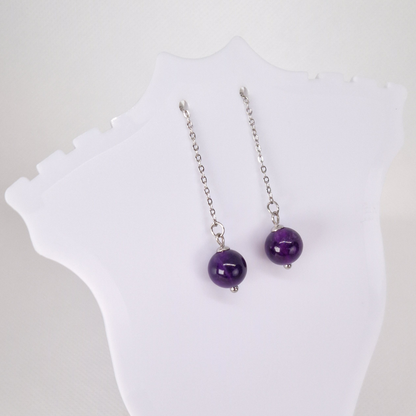 Elegant Classy Quartz Drop Earrings For Everyday Wear