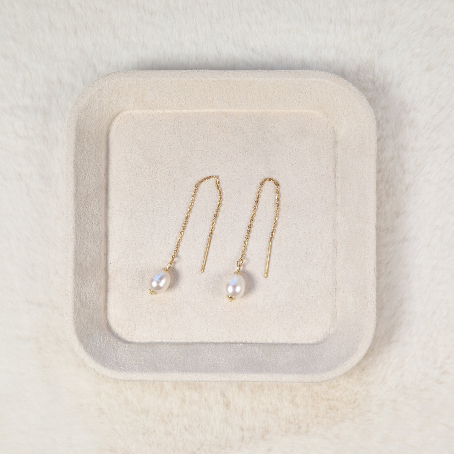 Natural Freshwater Pearl  Drop Earrings