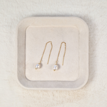 Natural Freshwater Pearl  Drop Earrings