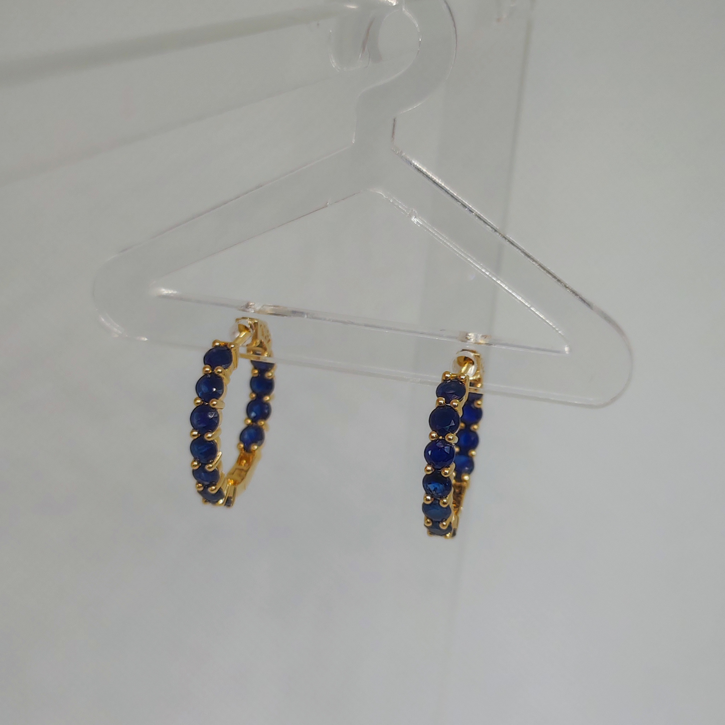 3.8ct Blue Sapphire Earrings