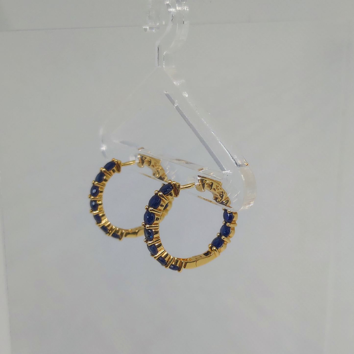 3.8ct Blue Sapphire Earrings