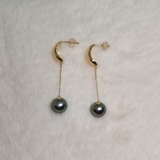 Tahitian Black Pearl Earring