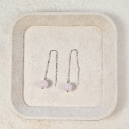 Elegant Classy Quartz Drop Earrings For Everyday Wear