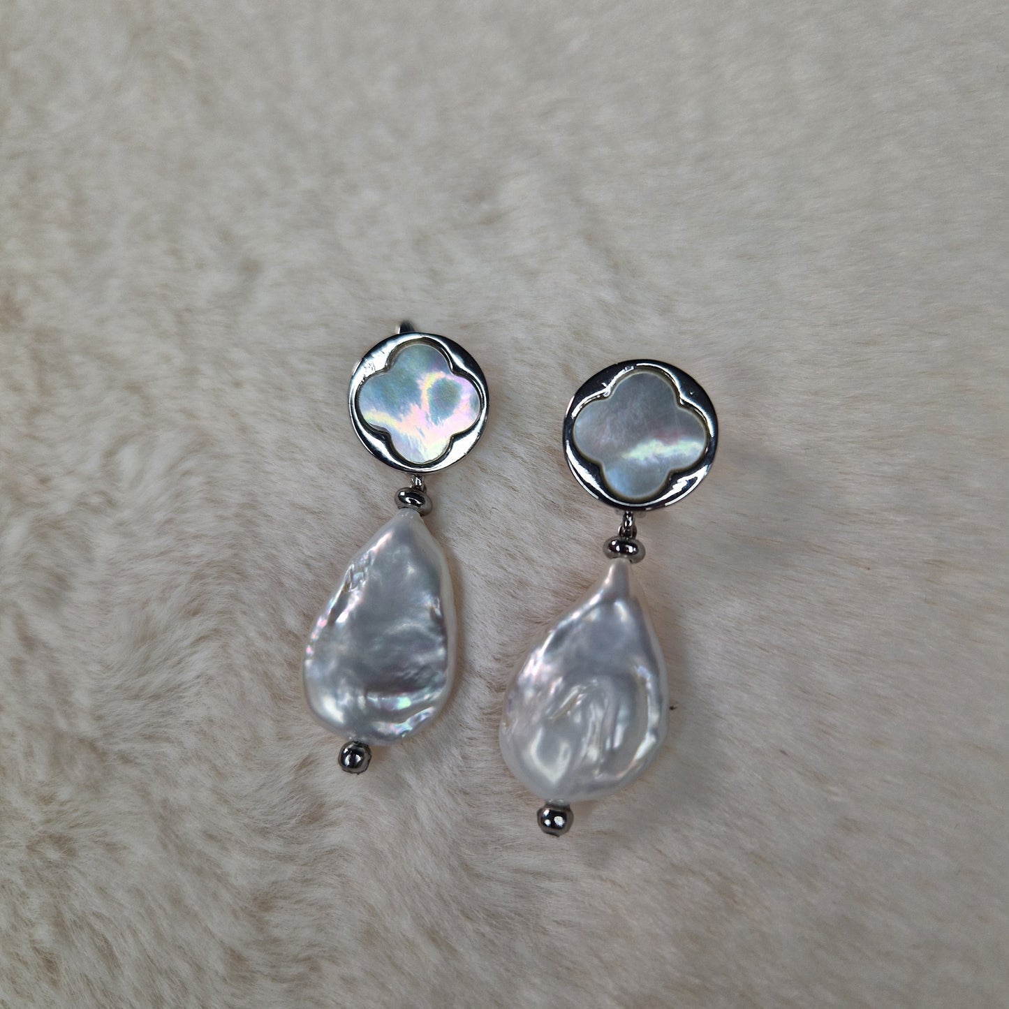 Baroque Pearl with Mother of Pearl Earrings