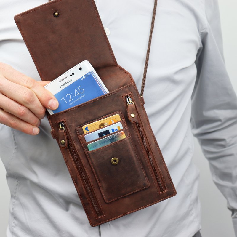 Passport / Phone Bag Brown