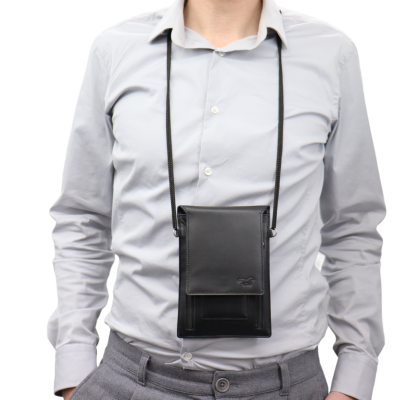 Passport / Phone Belt Bag Black