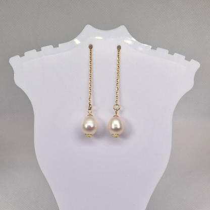 Natural Freshwater Pearl  Drop Earrings