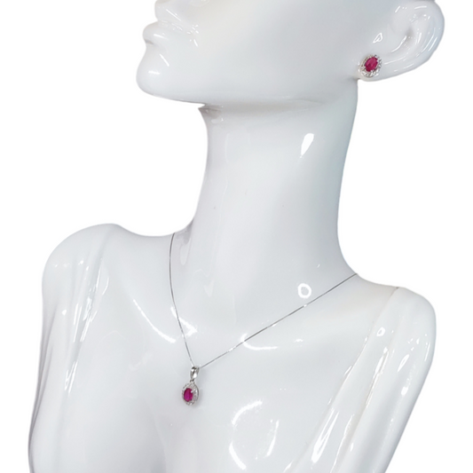 White Gold Ruby Set