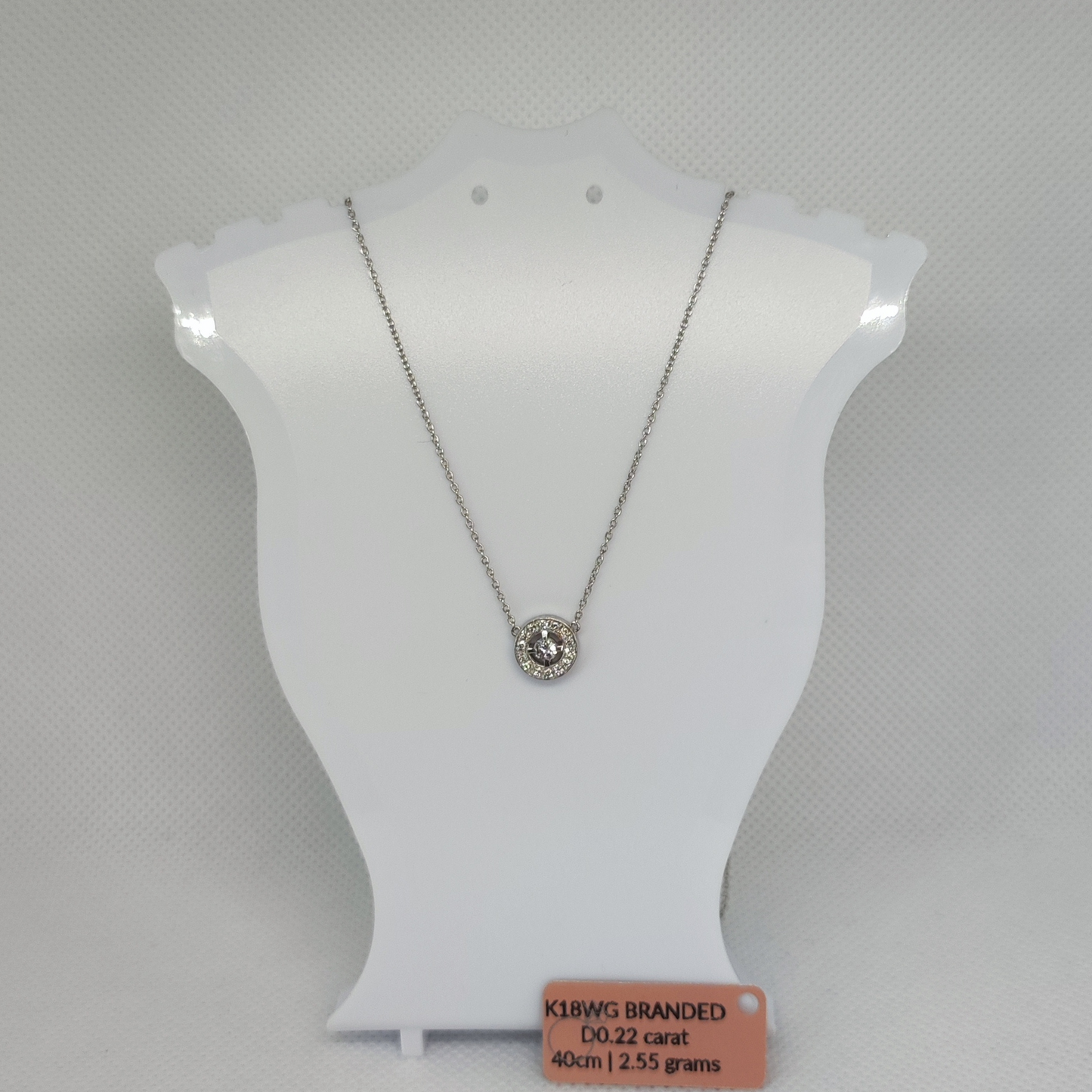 K18 White Gold Diamond Necklace