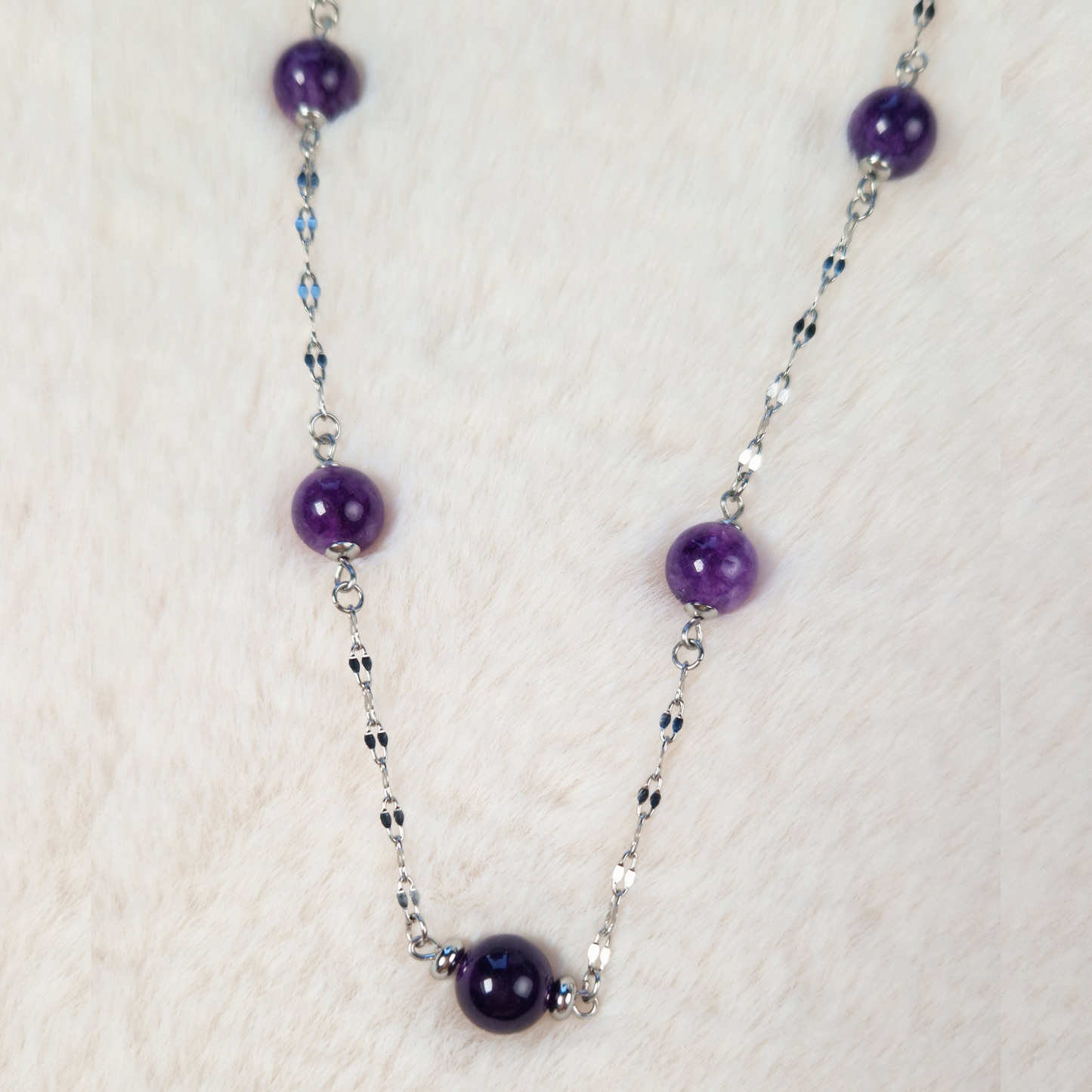 Amethyst Station Necklace