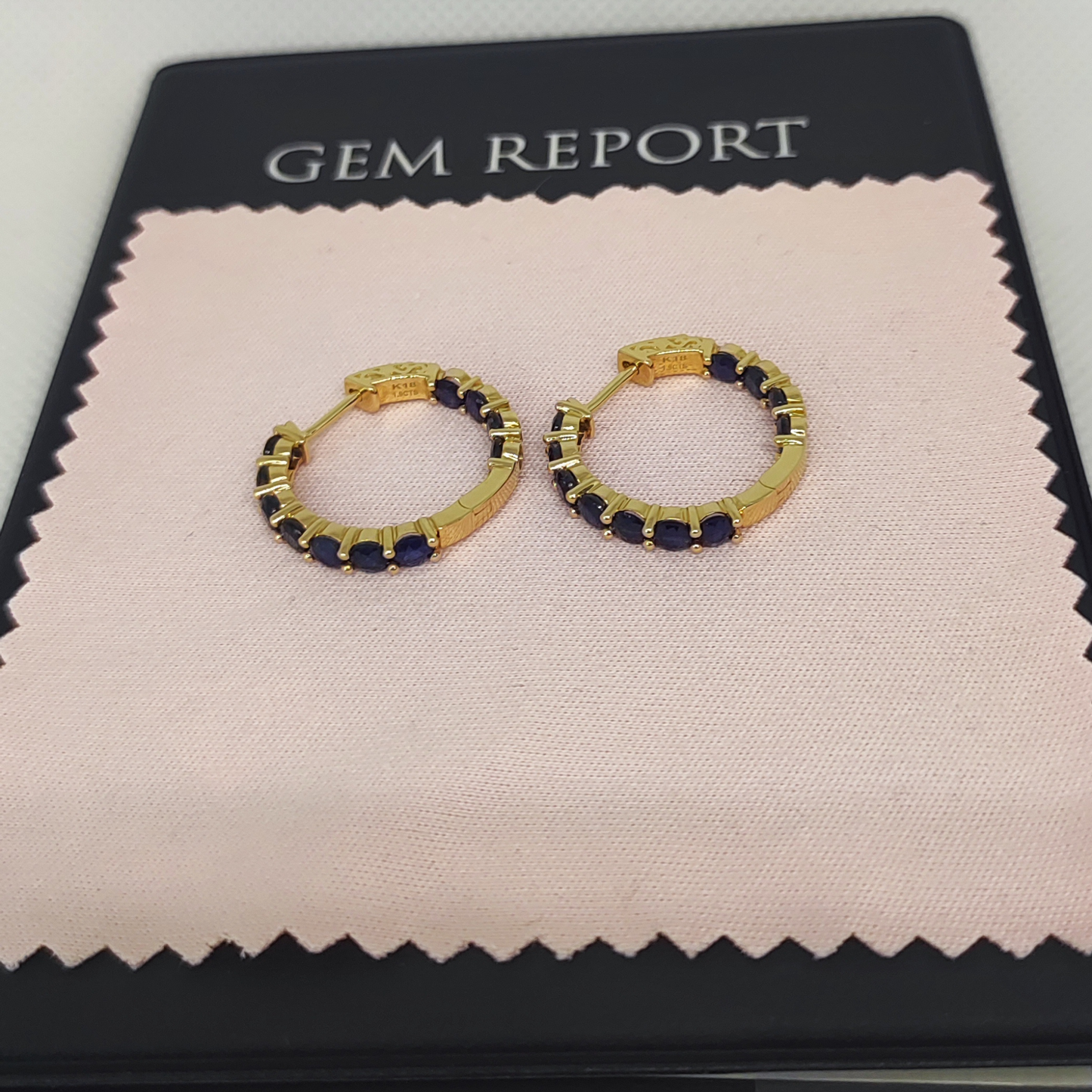 3.8ct Blue Sapphire Earrings