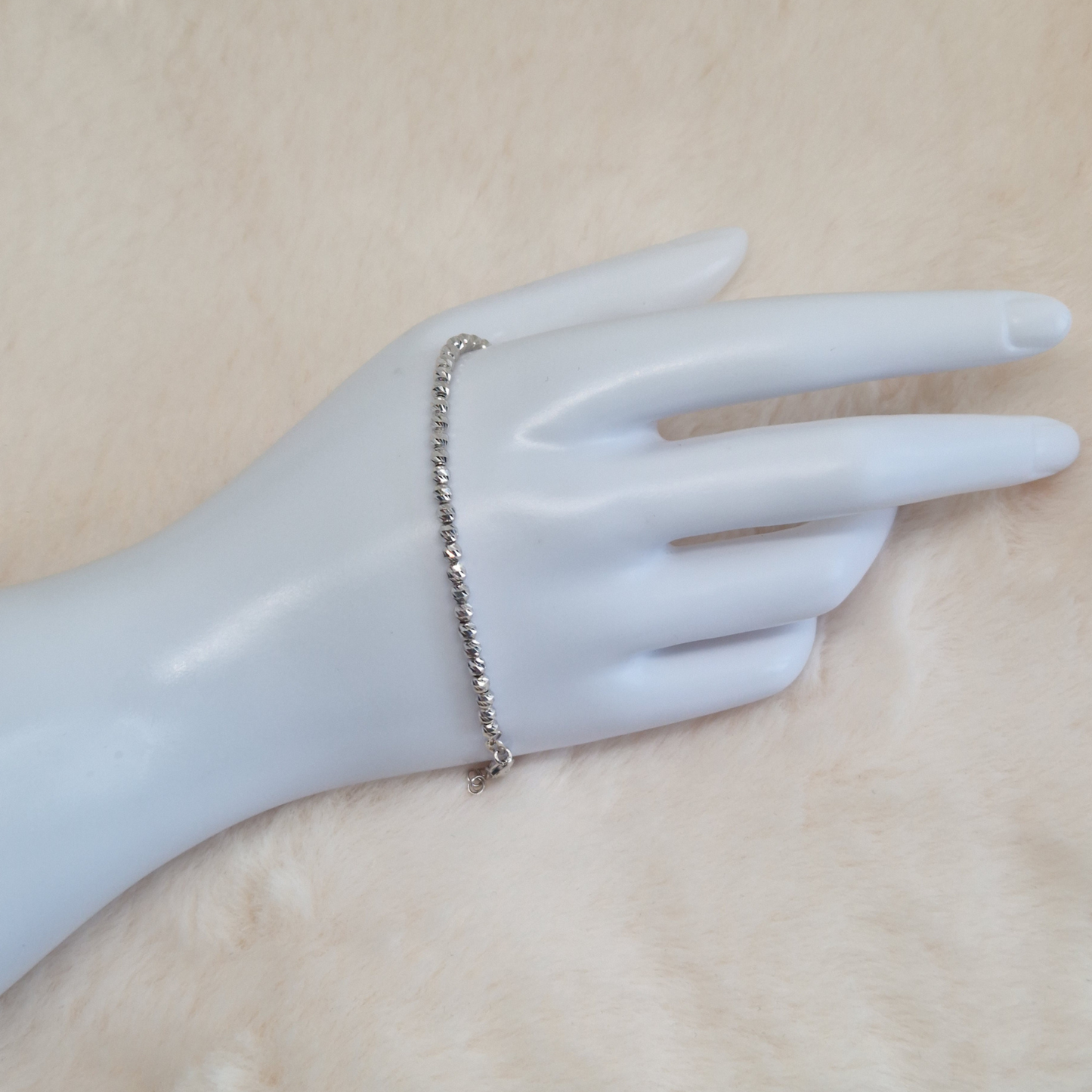 Ball Bracelet - white gold