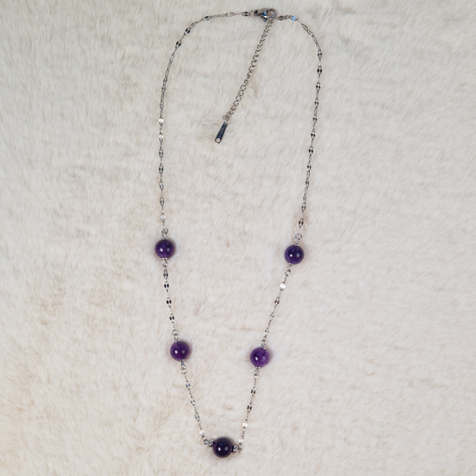 Amethyst Station Necklace