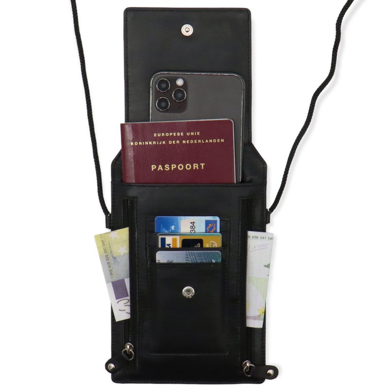 Passport / Phone Belt Bag Black