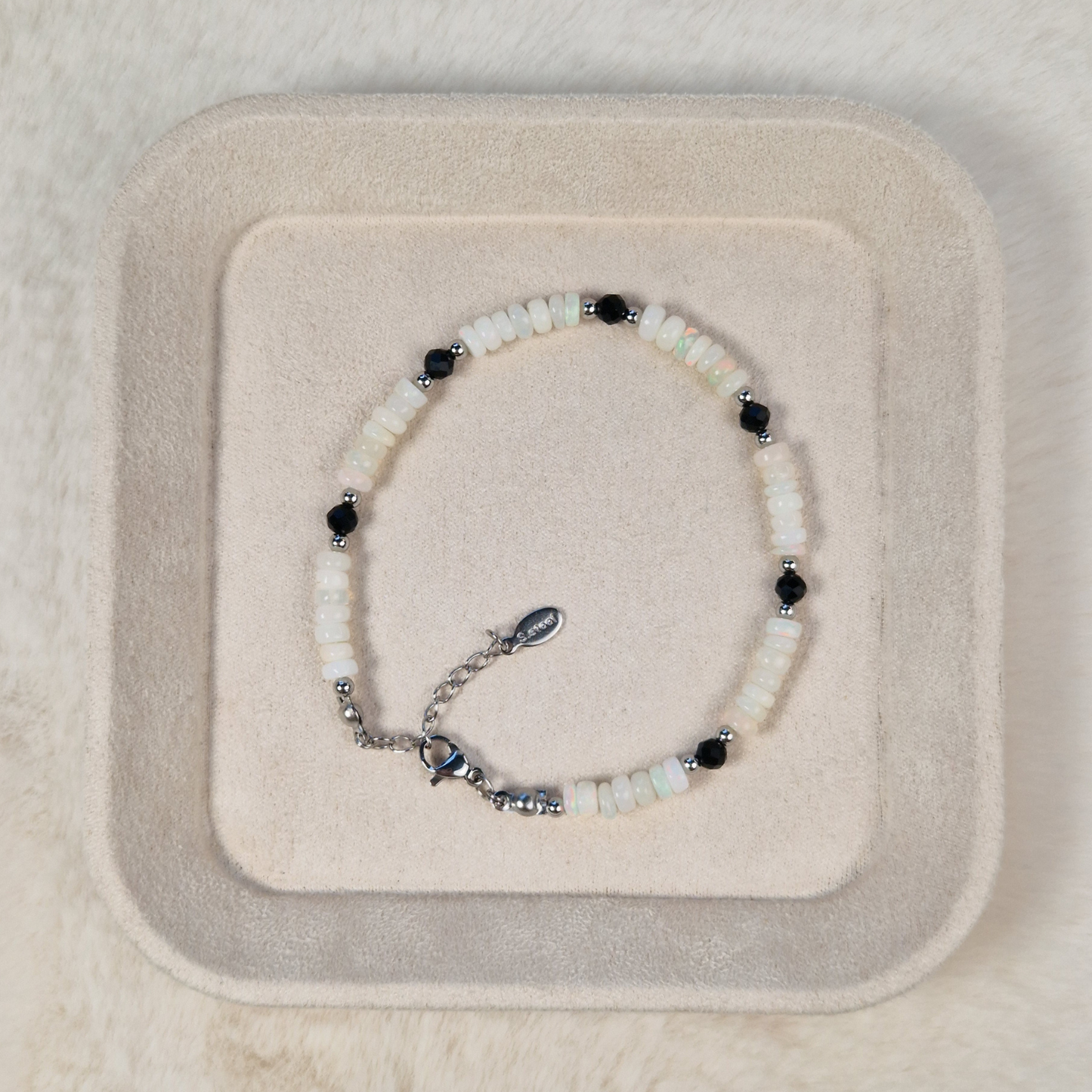 Natural Opal with Onyx